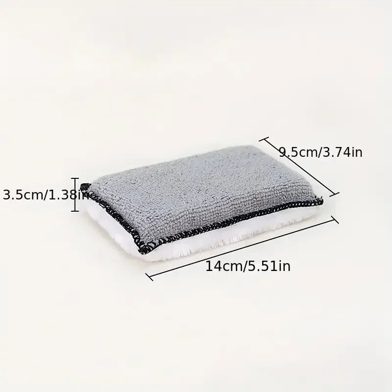 2/24PCS Soft Double Side Microfiber Scrubbing Sponge Car Leather Cleaning Microfiber Towel Wax Sponge Auto Detailing Tools