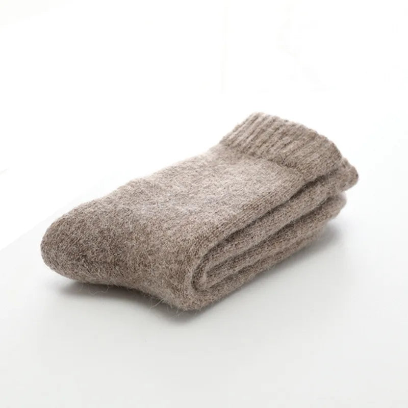 Socks Men Super Thicker Solid Sock Merino Wool Rabbit Socks Against Cold Snow Russia Winter Warm Funny Happy Male Socks