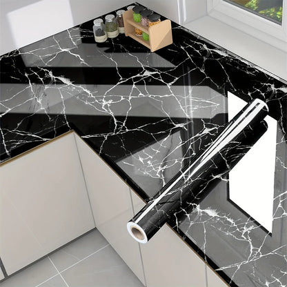 40cm Marble Self Adhesive Wallpaper Vinyl Contact Paper PVC Waterproof Wall Stickers For Kitchen Decorative Film Home Decor