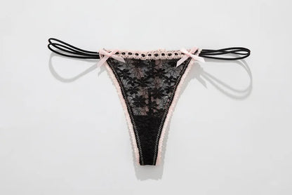 Lace Bow Panties sexy female lingerie Daily Wear Home Wear Solid underwear women Low Waist Panties Breathable трусы женские