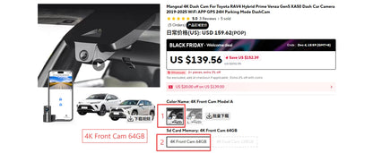 Mangoal Dash Cam 4K For Dodge Durango Dash Car Camera 2016-2026 GPS WiFi & App IMX 335 STARVIS Sensor Plug and Play DashCam