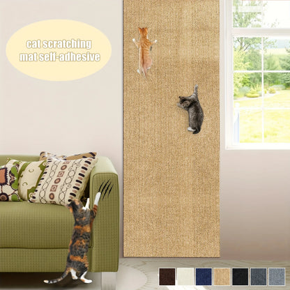 Cat Carpet Cat Scratching Mat Trimmable Self-Adhesive Carpet DIY Climbing Scratcher Scratch Furniture Protector Covering Posts