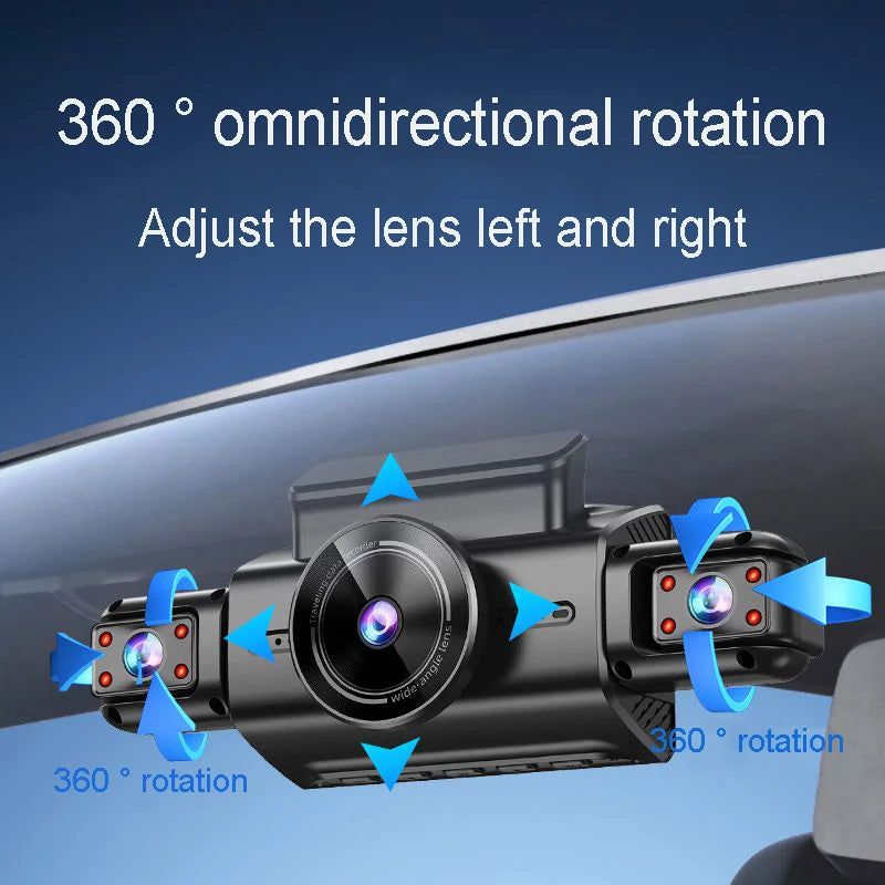 4K 4CH Hidden Dash Cam with APP Night Vision Motion Detection 24/7 Parking Monitor G-Sensor Loop Recording WDR Blackbox Car DVR