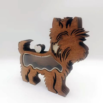 Personalized Dog Hair Memorial Box Creative Custom Name Wooden Pet Hair Keepsake Container Pet Memorial Gift for Dog Owners
