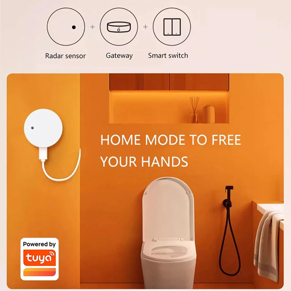 ZigBee Wifi 24G MmWave Human Presence Motion Sensor Radar Wave Human Detector Motion Detector Tuya Hub SmartLife Home Automation