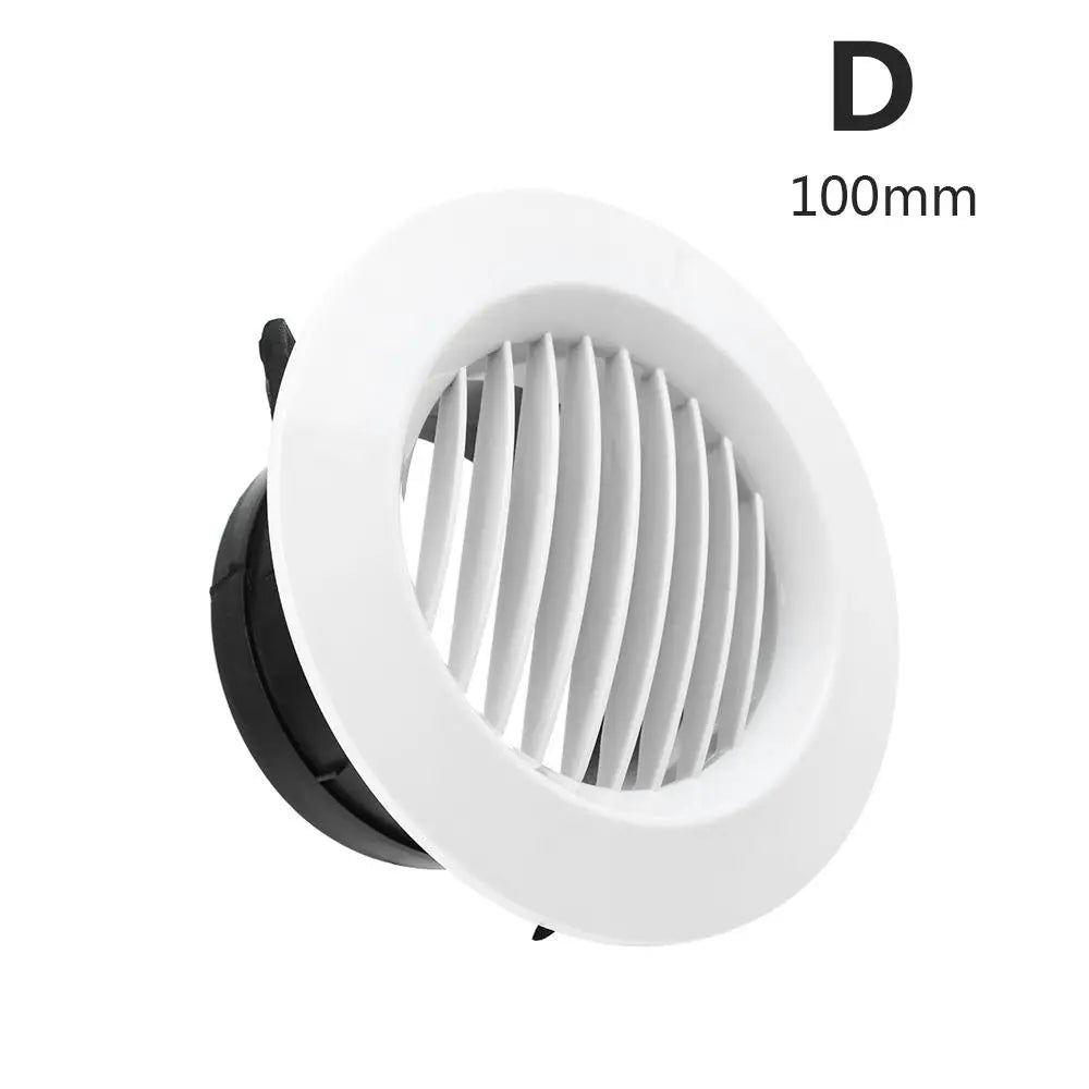 4 Types White Air Vent Extract Valve Grille Air Circulation Vents Cover 100/150mm Round Ducting Ventilation Cover Various Shapes