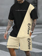 New Plus Size Men's T-shirt And Shorts Set Summer Casual Daily Men's Short Sleeve Top Urban Street Men's Fashion T Shirt Shorts