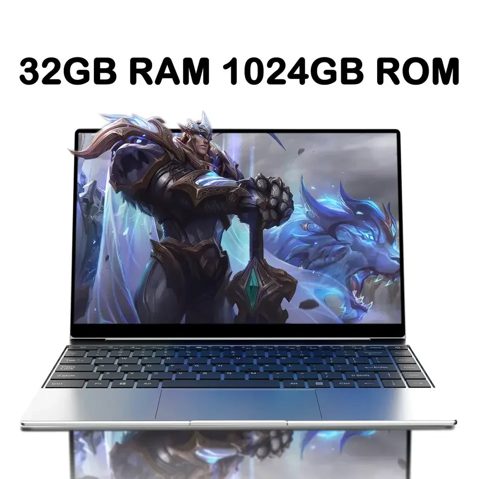 14.1" Ultra Slim Portable Laptop Intel Core I9-10980HK Win11 Pro 16GB RAM 2TB SSD FHD WiFi6 BT5.2 Gaming Office Student Notebook