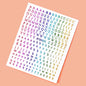 1Pcs 3D Alphabet Nail Sticker Laser Silver/Gold 26 English Letters Nail Art Decals Self Adhesive Manicure 8*10cm Letter Sticker