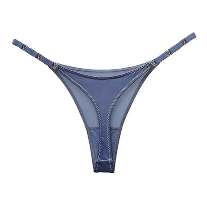 Seamless Sexy Thong Women Underwear Briefs Panties Zebra Flower Low Rise Luxury Metal Buckle G String Bikini Girls Female Panty