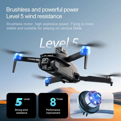V168 MAX GPS Drone Professional 4K Dual Camera Brushless Obstacle Avoidance Security Drones with Large Screen Control Quadcopter