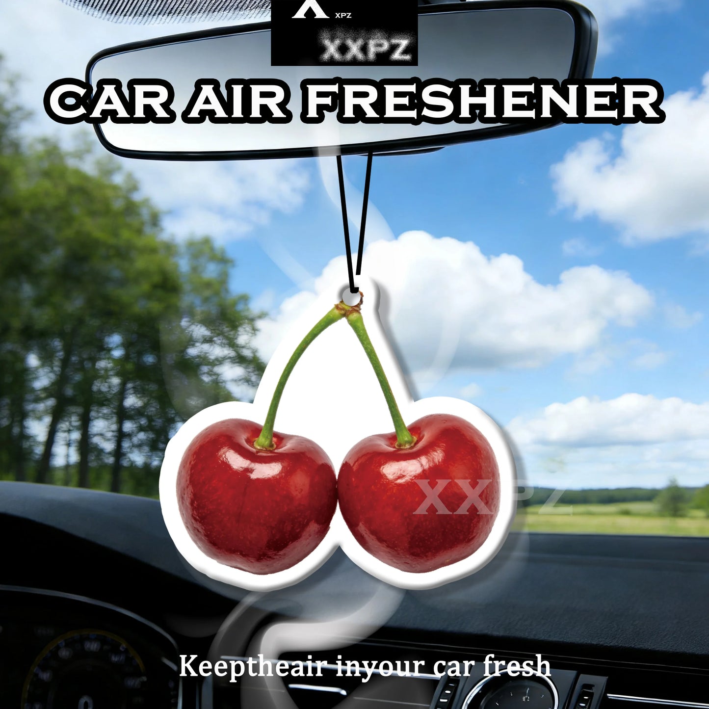 1/3pcs Cherry Car Air Freshener Auto Parts Car Hanging Fresh Fruit Design Sweet Cherry Aroma Gift for Friends