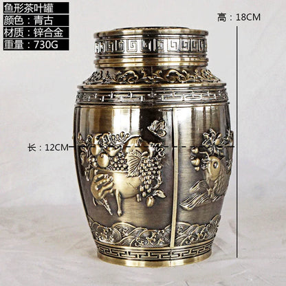 Pet Memorial Keepsake Container for Ashes Tea Canister Coffin Box for Human Ashes Metal Cremation Animal Urn Funeral Home Decor