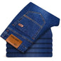 2025 New Business Men's Jeans Casual Straight Stretch Fashion Classic Blue Black Work Denim Pant Trousers Male Clothing