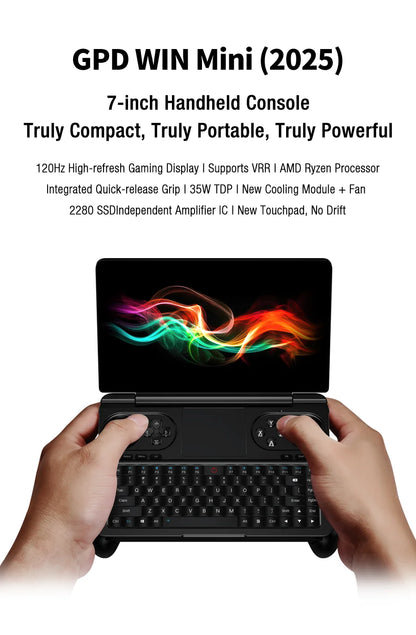 New 2026 GPD WIN Mini AMD AI 9 HX 370 7 Inch Handheld GamePad Tablet 32GB RAM 2TB PCIE4.0 Pocket Mini Laptop Game Player Console