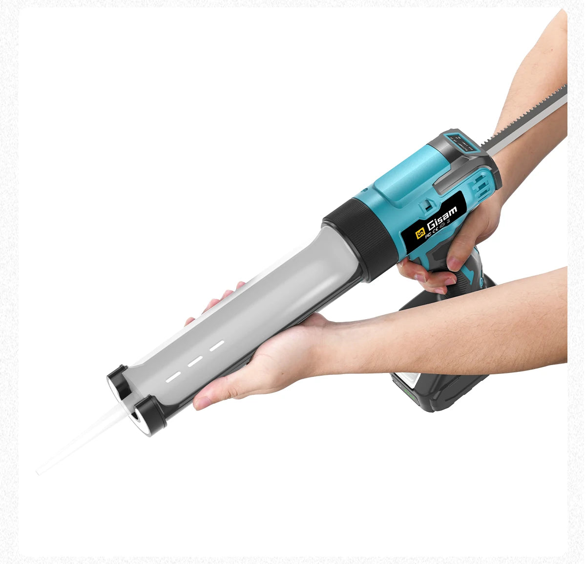 Gisam Electric Caulking Gun Glue 400KG 6Gear Cordless Glass Glue Gun Adhesive Glue Sealant Power Tool For Makita 18V Battery Pin