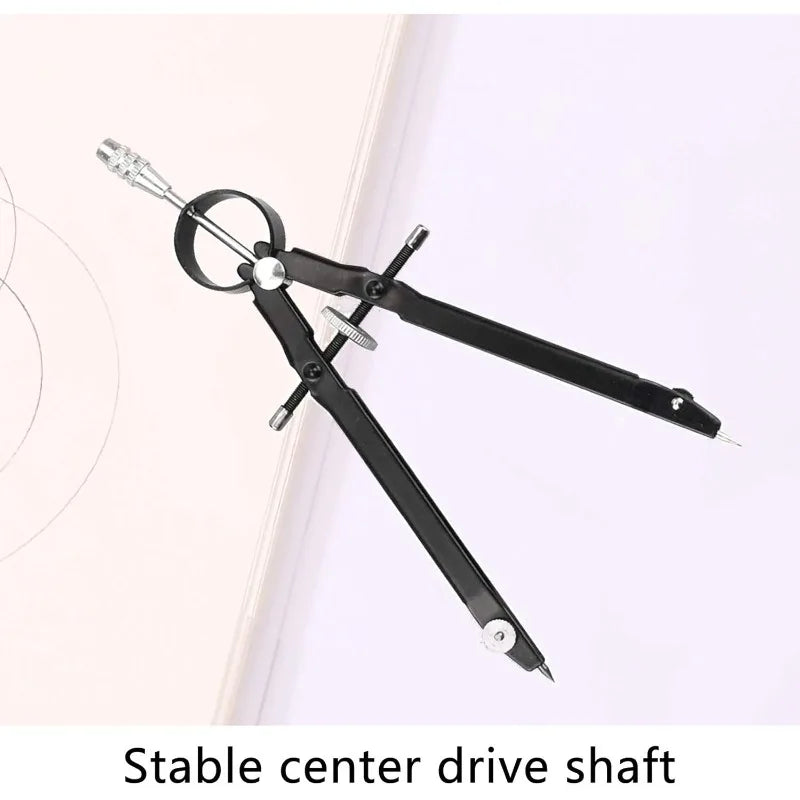 Compass Geometry Set with Lock, Professional Compass,for Solid and Plane Precis Math and Precision Compass, Metal and Durable