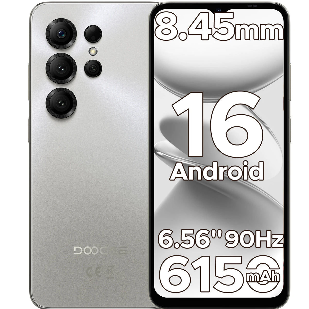 Global Version DOOGEE Note56 X Android Smartphone 16 "battery 6150 mAh 24 Go RAM (3 + 21) 64 Go ROM Phone mobile