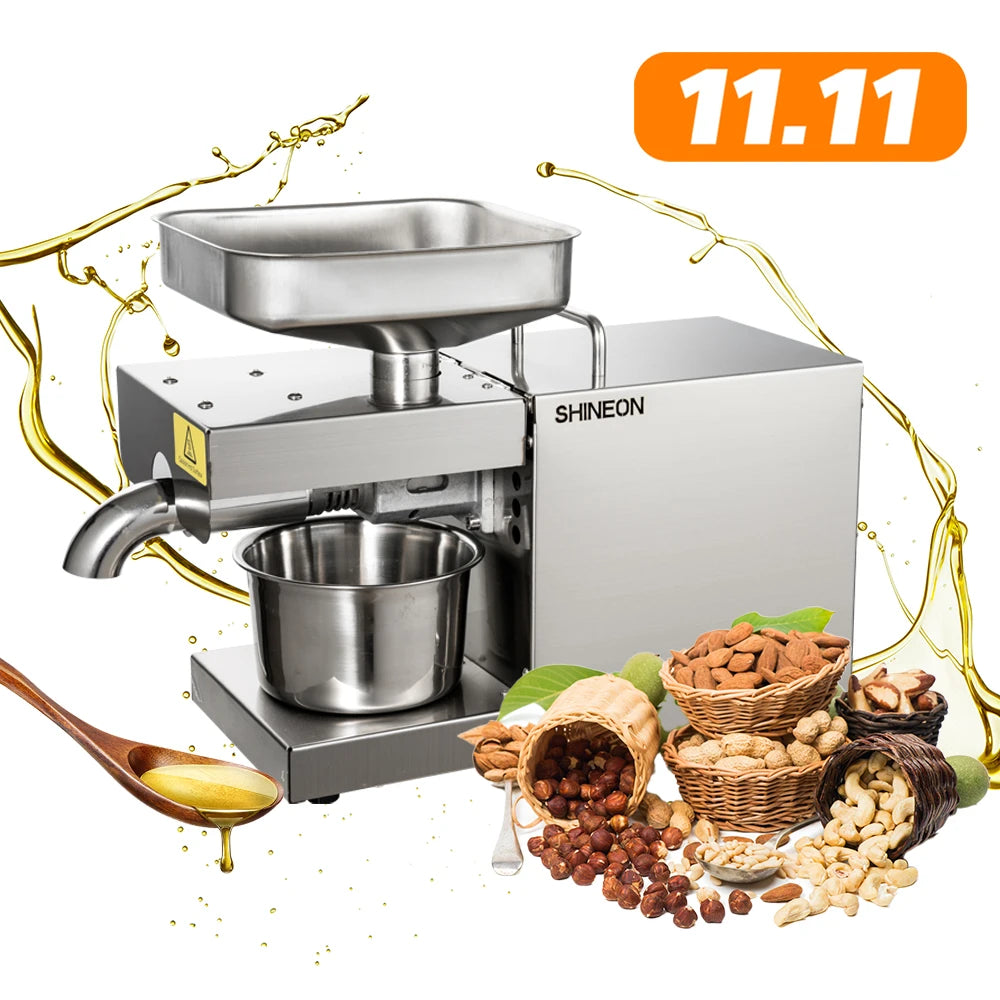 1500W 110V/220V Automatic Cold Press Oil Machine, Cold Press Machine, Sunflower Seeds Oil Extractor, Cold Press Extract