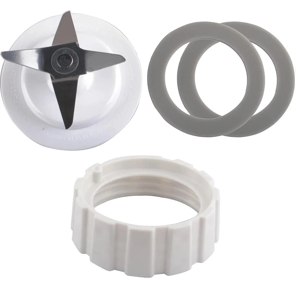 Blade for Hamilton Beach Blender Replacement Mixer Parts with Screw Cap and Rubber Gasket, White
