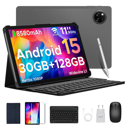 DOOGEE Tab A9 Pro+ Tablet PC Android 15 Dual Speakers 11'' Screen 30GB RAM (6GB+24G) 128GB 8580mAh Battery Widevine L1 Smart Pad