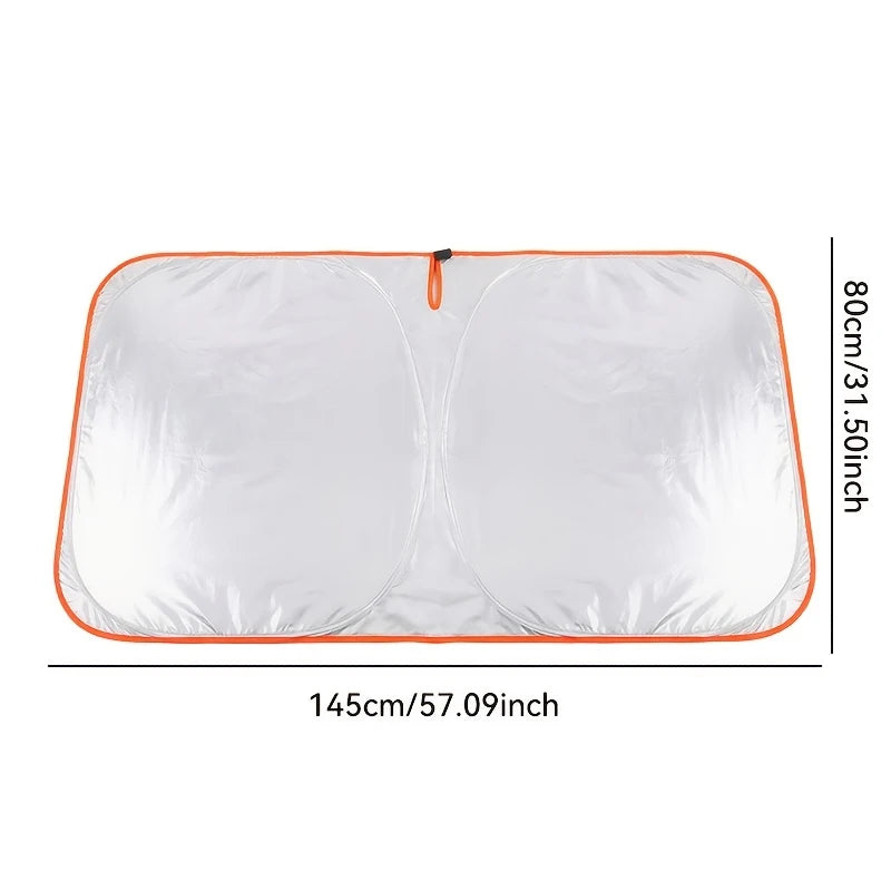 New Car Windshield Sun Shade Cover Front Window Sun Visor Protection Foldable Car Curtains for Summer Cooling UV Refletive