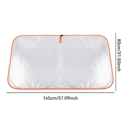 New Car Windshield Sun Shade Cover Front Window Sun Visor Protection Foldable Car Curtains for Summer Cooling UV Refletive
