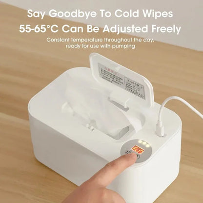 Portable USB Multifunction Baby Wipe Warmer Heater with LED Display for Home and Car Wet Towel Dispenser Heating Box