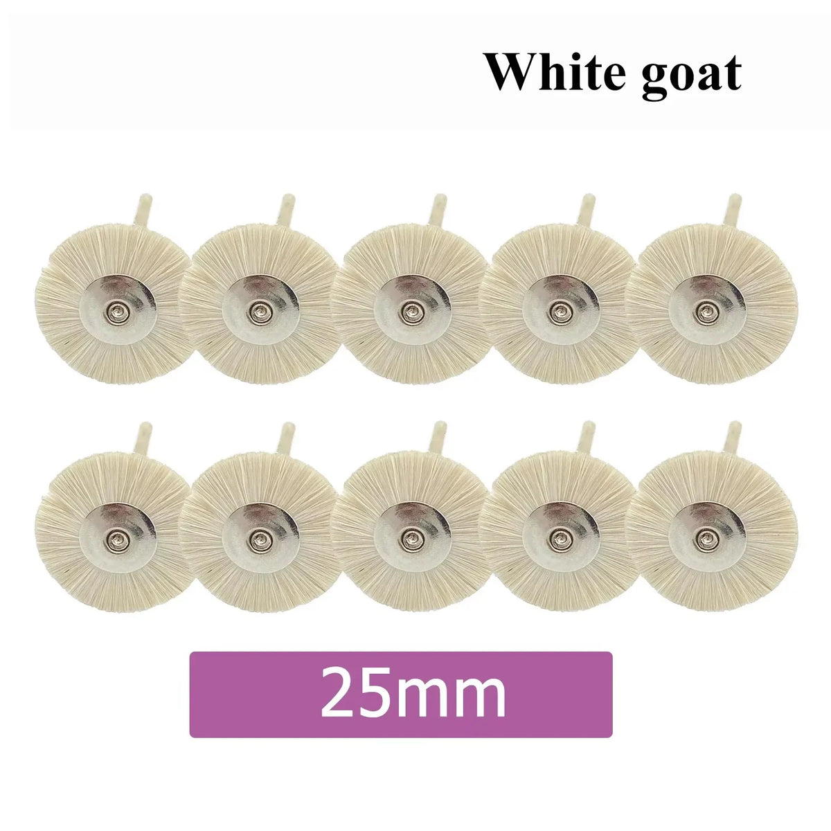 10Pcs/Bag Dental Odontologia Polishing Brush Wheel Rotary Tools 2.35mm HP Shank Wool Goat Cotton Black Buff Dentistry Laborator