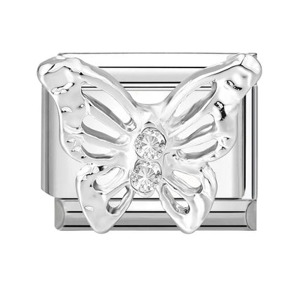 Zircon Star Heart Bow Moon Cherry Moon Italian Charm Links Fit 9mm Stainless Steel Bracelet Women Jewelry DIY Making Gifts