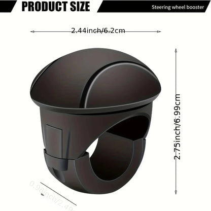 Easy-Grip Silicone Steering Wheel Knob 360° Smooth Rotation One-Hand Operation with Built-in Metal Bearing & Non-Slip Grip