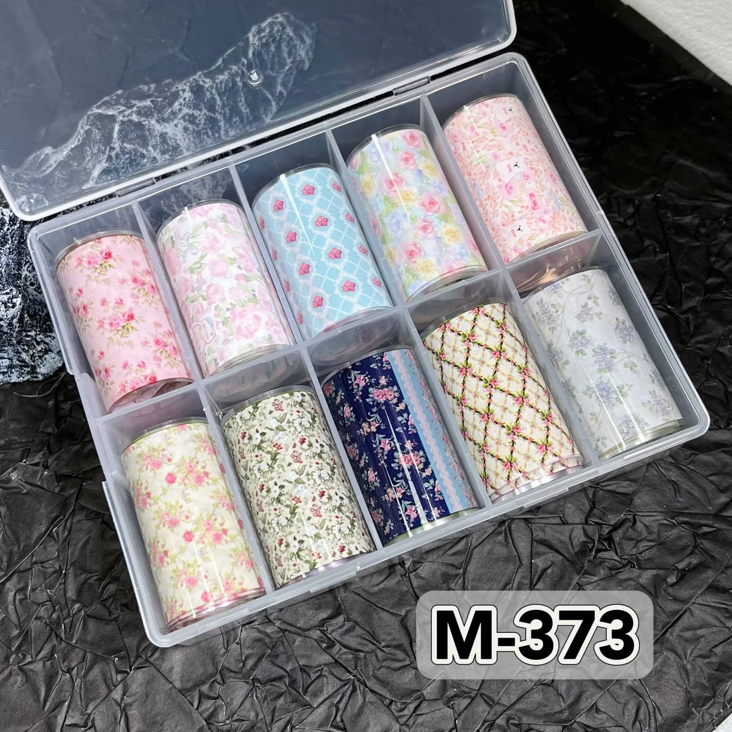 10 Rolls New Design Fresh Nail Foils for Transfer Paper Sticker Plaid Sliders Denim Nails Wraps DIY Bowknot Nail Art Decorations
