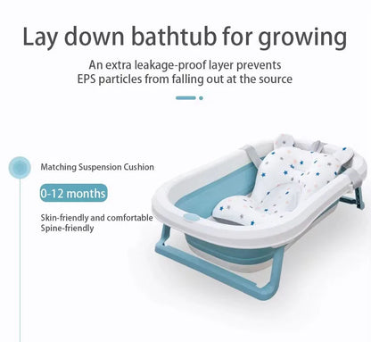 PANGDUBE Baby Bathtub Pad Ajustable Bath Support Seat Newborn Bathing Cushion 0~1 Year Old Baby Bathtub Floating Seat for Shower