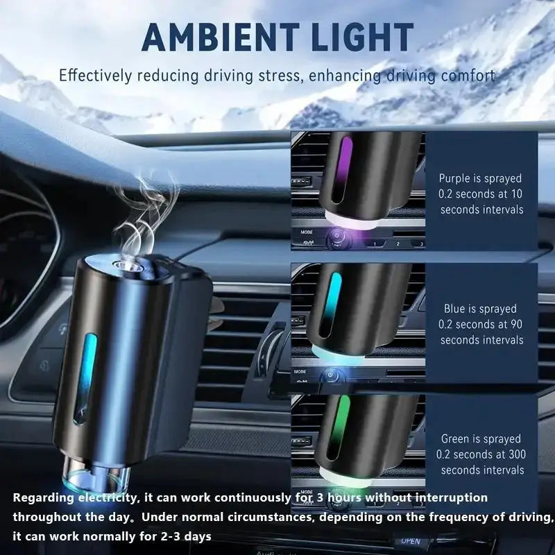 Car Air Freshener, Three Strengths Adjustable, Car Aromatherapy Machine, Portable Freshener Perfume Fragrance