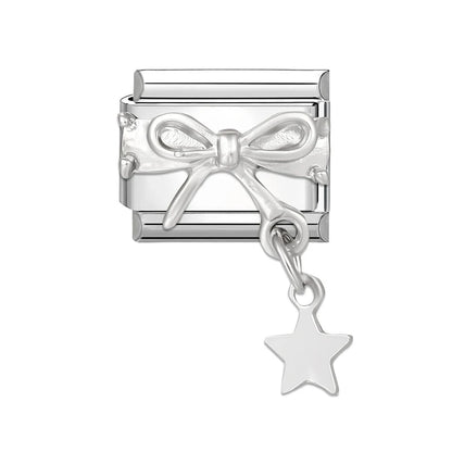 Y2K Series Heart Flowers Cherry Ball Butterfly Italian Charm Links Fit 9mm Stainless Steel Bracelet DIY Making Jewelry Gifts