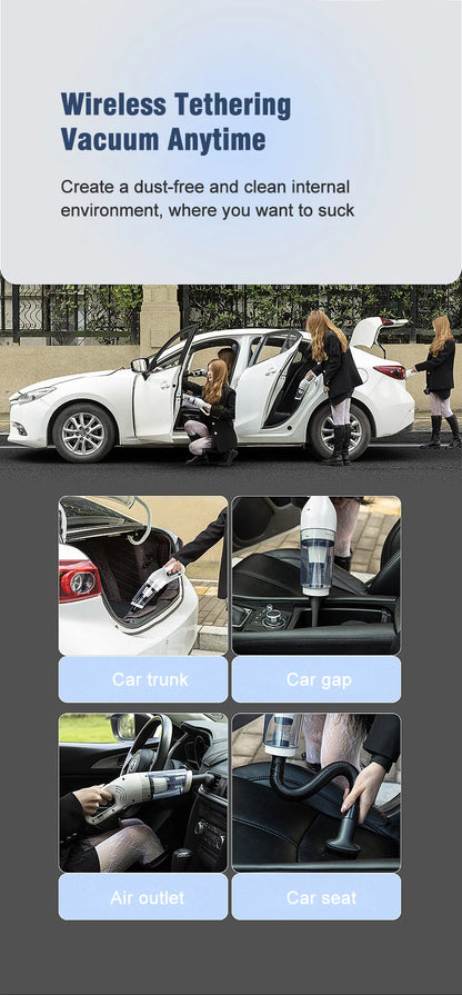 USB Charging Vacuum Cleaner Mini Portable Wireless Hand Held Cleaner Powerful Cleaning Machine Car Home Appliance For Dust Pet Hair