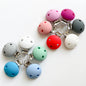 10pcs Silicone Cartoon Pacifier Clips Food Grade Silicone DIY Baby Teether Toy Necklace Pacifier Chain Dummy Clips
