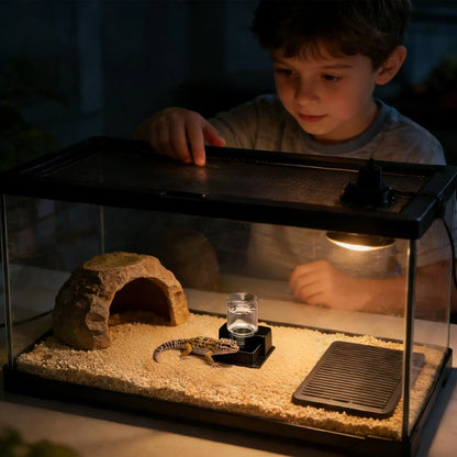 Reptile Water Dispenser Automatic Detachable Anti Drowning And Anti Evaporation Automatic Water Dispenser For Geckos Lizards