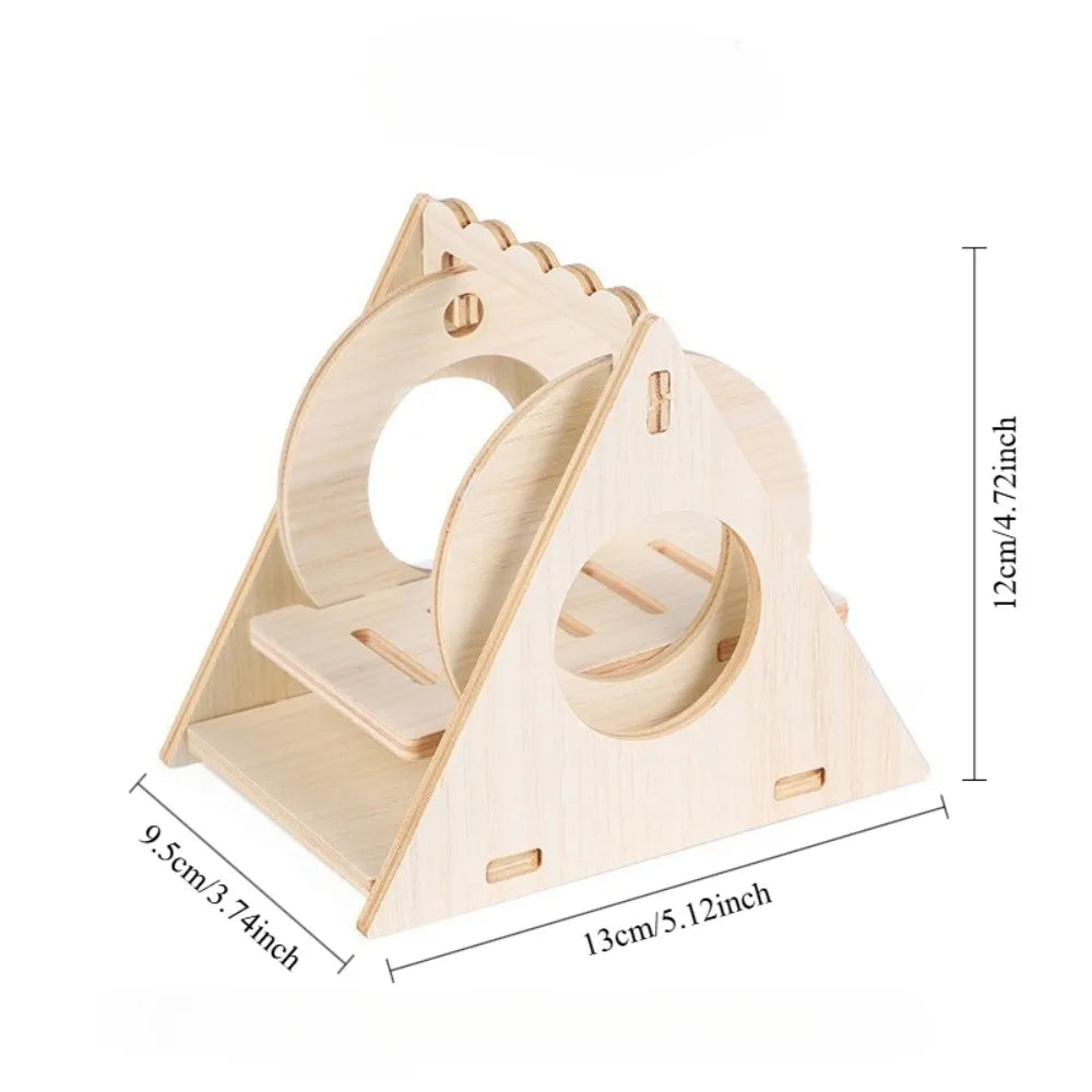 Pet Hamster Wooden Swing Toy for Small Pet Squirrel Golden Bear Guinea Pig Pet Cage Accessories Parrot Seesaw Wooden Bridge Toy