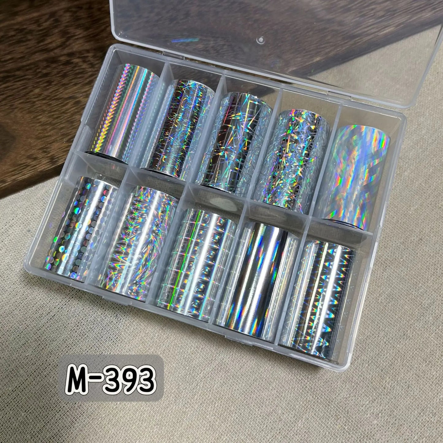 10 Patterns New Metal Nail Foils for Transfer Paper Stickers Floral Chameleon Nails Wraps DIY Water Marble Nail Art Decorations