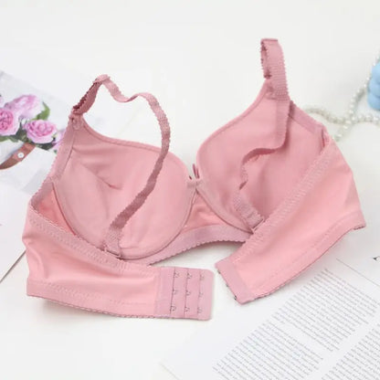 2025 New Sexy Plus Size Bras Bow Sweat Absorption Underwear For Women Solid Smooth Seamless Breathable ABC Cup Lingerie