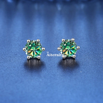 18K Plating Earrings S925 Sterling Silver D Color VVS1 Zircon Earring Stud for Women As Shinning As Diamond Wedding  Jewelry