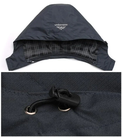 Outdoor Jacket Pants Sets Men Fleece Thermal Waterproof Windproof Hooded Jackets Hiking Military Trip Mountain Camping Clothes