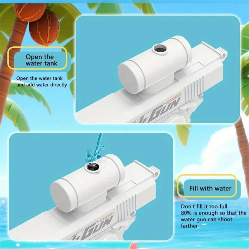 Outdoor Portable Double-sided Reverse Water Gun Party Fun Prank Water Spray Toy Creative Durable Water Gun for Summer Pool Beach