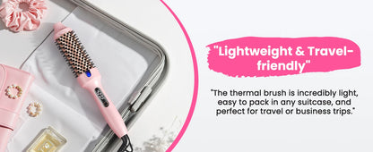 Thermal Brush Blowout Boost 1.5 inch Heated Round Brush for Blowout Look Dual Voltage Negative Ion Technology 6 Temperature Mode