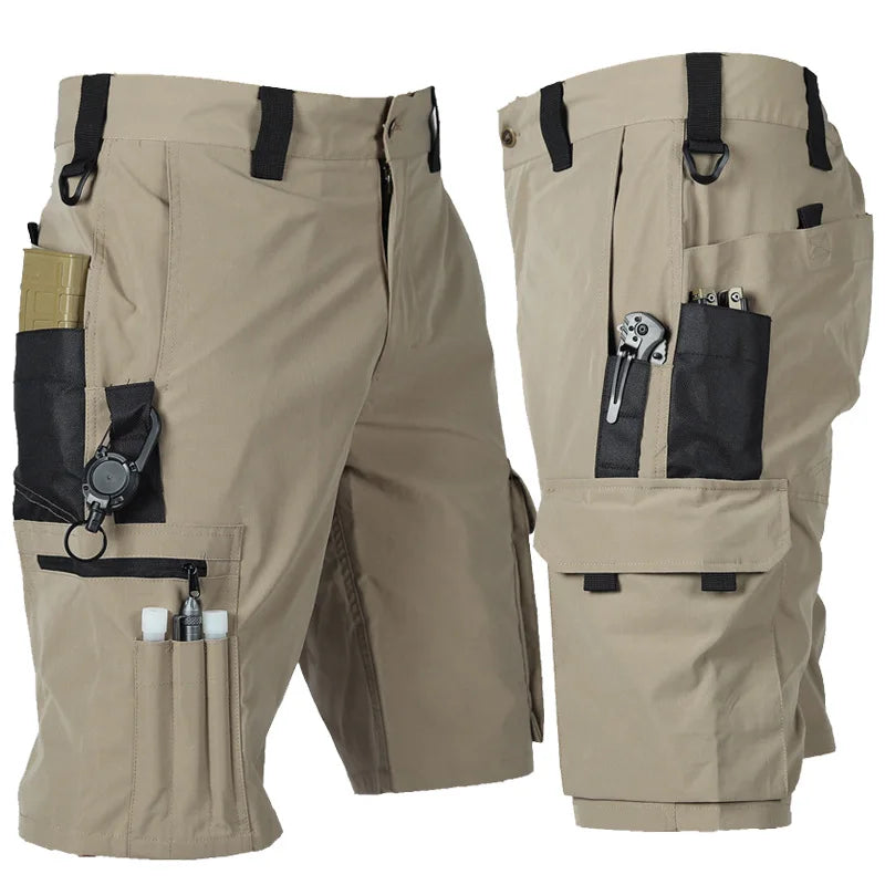 Men's Operator Elastic Tactical Shorts Ripstop Workout Outdoor Cargo Shorts for Men Cycling Hiking Fishing Casual Men's Shorts