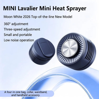 Lenovo Portable Bladeless Clip Fan 360° Rechargeable Mini USB Desk Fan Small Cooling Fan for Outdoor Travel Office