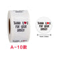 50 Pcs Red Blue Green Thank You Kraft Paper Bags Cute  Happy Birthday Gift Pouch Retro Party Favor Bag Candy Cookie Supplies