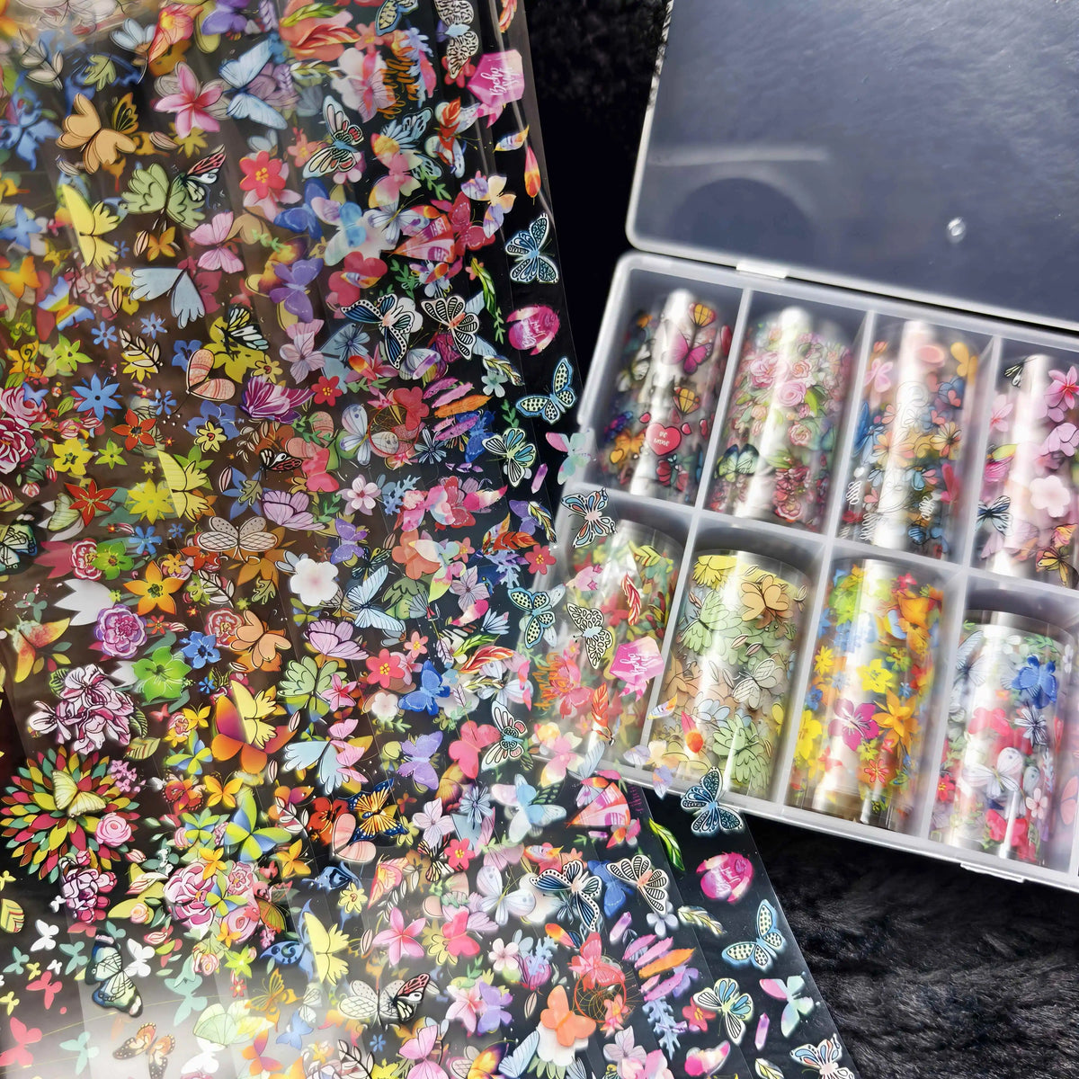 10Rolls Halloween  Flower Plaid Angel Marble  Bow Nail Foils Transfer Paper  Nail Art Stickers   Decal  Nails Decoration