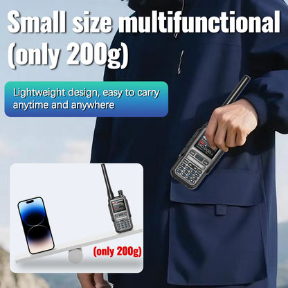 BAOFENG UV-5R Mini Walkie Talkie Multi Band Bluetooth Programming Wireless Copy Frequency 999CH AM FM Long Range Two Way Radio